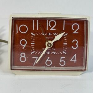 Vintage 1970s Westclox Dialite Alarm Clock 22192 Working Light Snooze USA